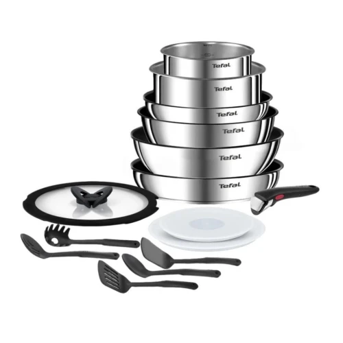 Batterie De Cuisine TEFAL 15 pièces à poignée amovible - Poêle et Casseroles et Accessoires