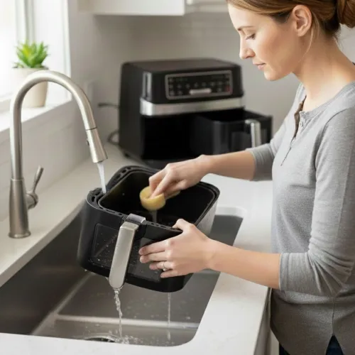 Friteuse Air Fryer Matrix Double Tiroirs 9L 1600W À Air Chaud - 8 Programmes Tactile Double zone