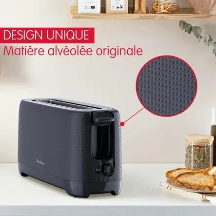 Grille Pain Electrique Moulinex Longue fente 840-1000 W avec 7 niveaux de dorage - Morning LS2M0810