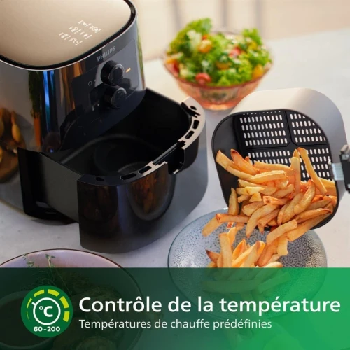 Friteuse Air Fryer Philips Essential sans huile 4.1L 1400W Avec 12 Modes Et 7 Programmes De Cuisson - HD9200 - مقلاة هوائية