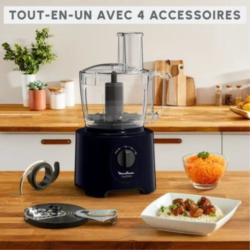 Robot Multifonction Moulinex EasyForce 800W 2.4L Avec 15 Fonctions et 4 Accessoires