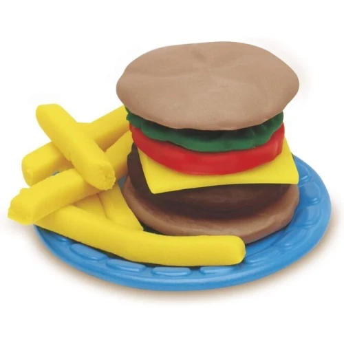 Play-Doh Set de Pate a Modeler Burger Barbecue avec 5 Pots - Kitchen Creations Cadeau pour enfants