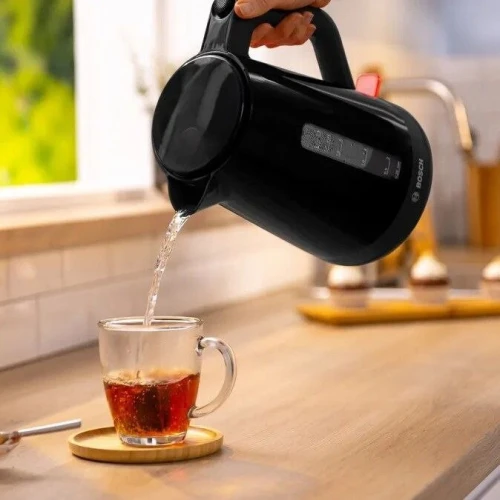 Bouilloire Électrique BOSCH - Sans Fil 1.7L 2400W avec Filtre Anti Calcaire Noir - غلاية كهربائية