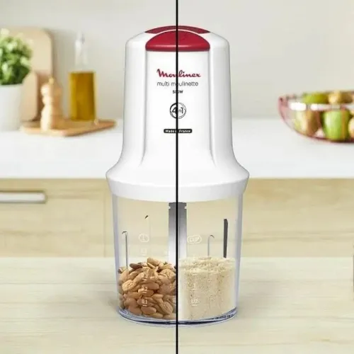 Hachoir Moulinex 4En1 500W Deux Vitesses 500ml 2 Lames en Inox - Multi Moulinette