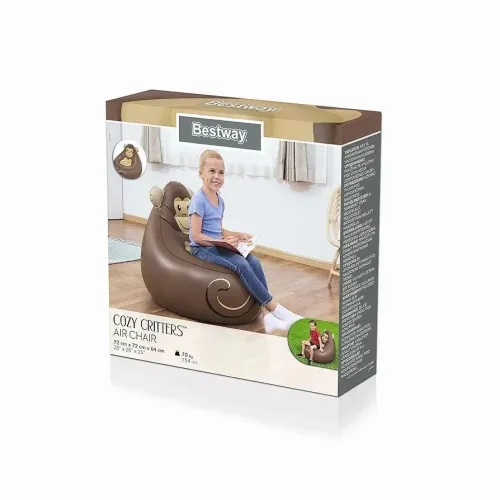 Fauteuil Pouf et Chaise Gonflable Motif Animaux Ergonomique Bestway - Cadeau Parfait pour Enfants 