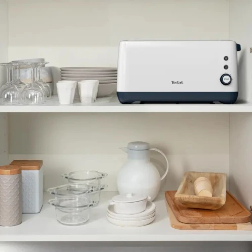 Grille Pain Compact TEFAL 850W 7 niveaux - Fonctions Réchauffage et Décongélation - Toaster Minim 