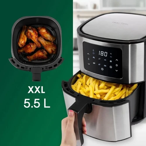 Friteuse Air fryer Proficook Inox 5.5L 1400W à air Écran Tactile - 7 Programmes - مقلاة هوائية