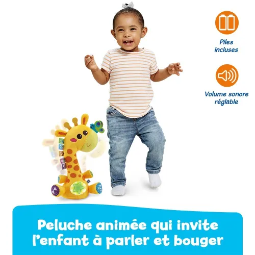 VTech Ma Girafe Moov & Groov - Peluche Interactive (Parle, Danse, Répète) Cadeau pour enfants