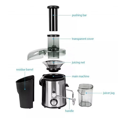 Centrifugeuse Extracteur De Jus Matrix Électrique Inox 400W 600 mL avec 2 Vitesses + Pulse - عصارة