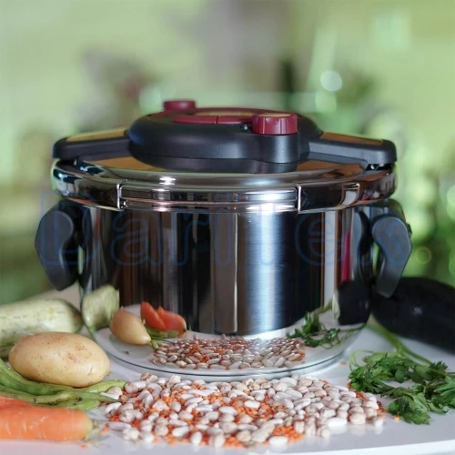 Cocotte Minute Autocuiseur UniPro Inox 8 Litres Avec Minuterie - Compatible Tous Feux avec Ouverture Facile - UP-CM8G