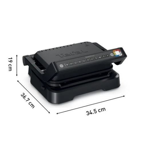 Panineuse Grill À Viande Électrique Tefal 2En1 - 2100W Ouverture 180 avec 09 Programmes et Système de Cuisson Automatique - OptiGrill GC772810
