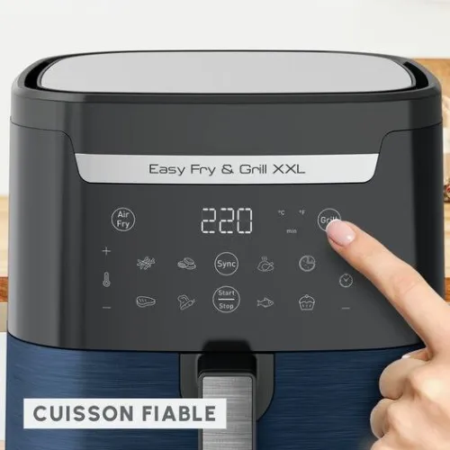Friteuse Air Fryer Grill Moulinex sans huile 6.5L 1830W - 8 Programmes - Easy Fry & Grill - قلاية