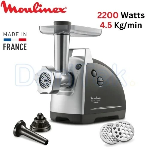 Hachoir Electrique à Viande 4 En 1 Moulinex HV8 PRO - 2200W 4.5kg/min - Fabriqué En France مفرمة لحم