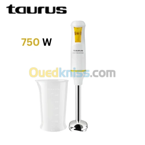 Bras Mixeur plongeant Taurus 750W Inox avec Verre mesureur - خلاط يدوي كهربائي
