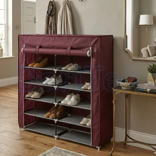 Porte Chaussures 12 étages - Armoire De Rangement pour Chaussures 120 X 30 X 118 Cm