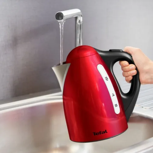 Bouilloire Électrique Tefal Sans Fil 1,7L 2400W avec Filtre anticalcaire Inox Rouge 