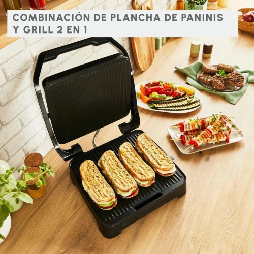 Panineuse et Grill Electrique Moulinex 2EN1 - 2000 W avec Réglage de Température - Inicio Adjust GI272D10