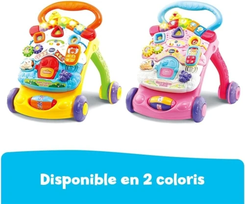 VTech Super Trotteur Parlant 2En1 pour Bébé Pliable Orange - Version FR - Cadeau Bébé