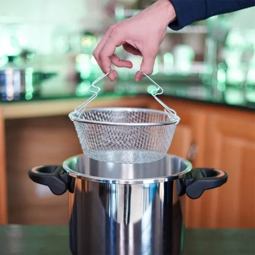 UniPro Cocotte Minute Autocuiseur 7 + 5 Litres 11 Pièces Inox Avec Minuterie - Compatible Tous Feux