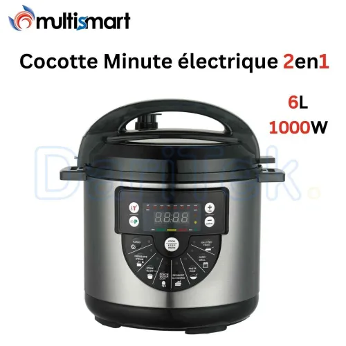 Cocotte Minute 2 en 1 électrique Multismart 6L 1000W - طنجرة ضغط كهربائية
