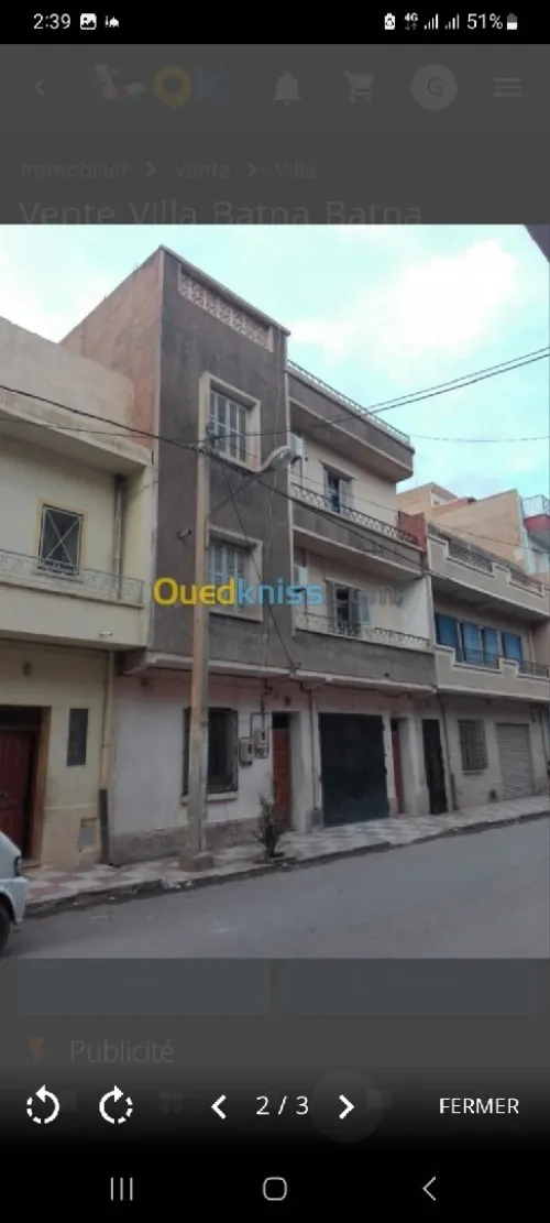 Vente Villa Batna Batna