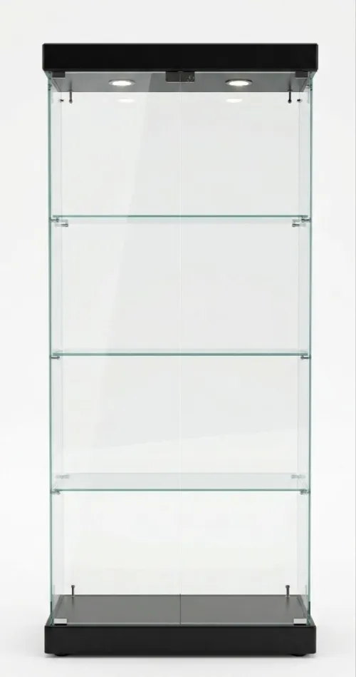 Vitrine d'exposition en verre (220x90x36 cm)