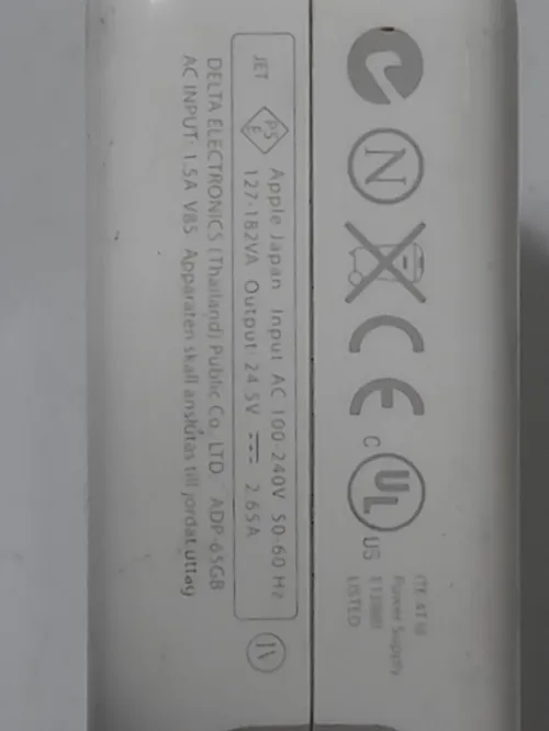 Chargeur pc macbook 65 w
