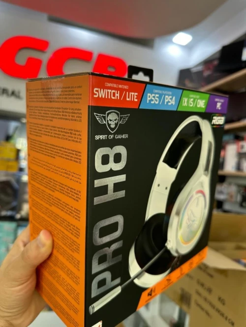 CASQUE SPIRIT OF GAMER PRO- H8 WHITE RGB H7 RGB