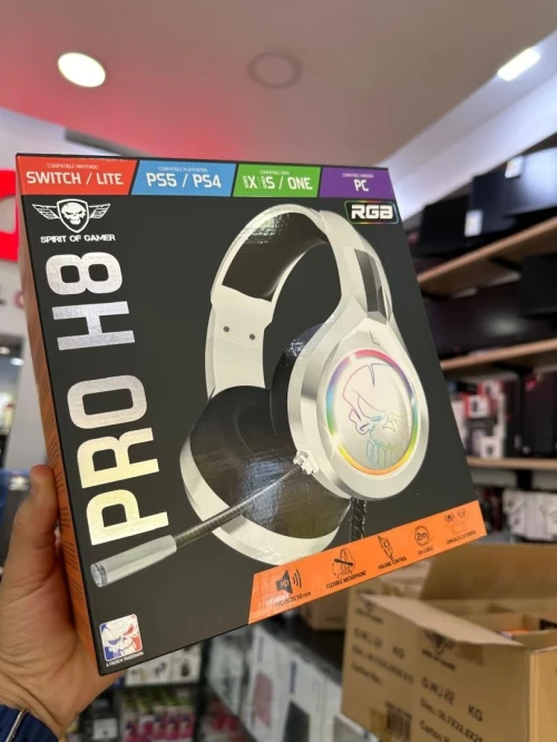 CASQUE SPIRIT OF GAMER PRO- H8 WHITE RGB H7 RGB