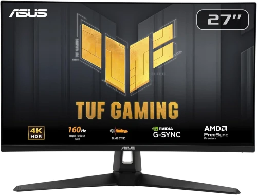 ECRAN ASUS 27" LED - TUF VG27UQ1A ( 90LM0AR0-B01371) 4K - 3840 x 2160 pixels - 1 ms (gris à gris) - 16/9 - Dalle Fast IPS - 160 Hz - HDR10 - FreeSync Premium/G-SYNC Compatible - HDMI/DisplayPort