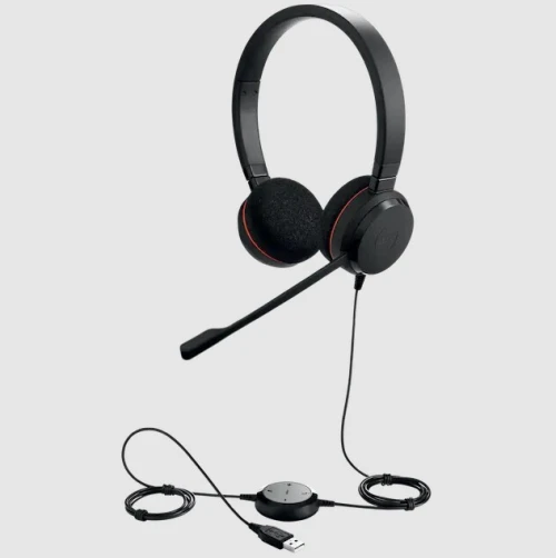 Jabra Evolve 20 Stereo / Mono Casque professionnel avec gestion simplifiée des appels USB-C / USB-A
