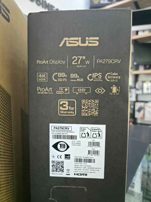 ECRAN ASUS 27" LED - ProArt PA279CRV ( 90LM08E0-B01K70 ) Ecran PC 4K - 3840 x 2160 pixels ms (gris à gris) - Format 16/9 - Dalle IPS - HDR - Adaptive-Sync