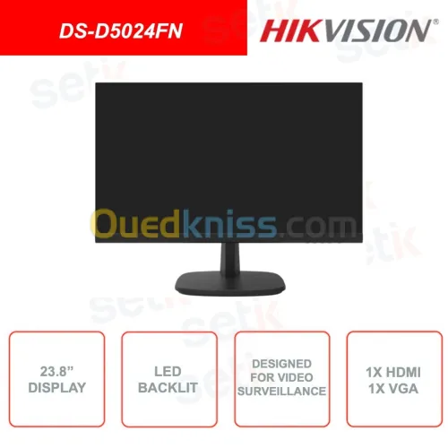 ECRAN HIKVISION DS-D5024FN 24" FULL HD VGA+HDMI 1080P