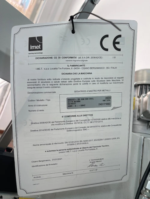 Scie a ruban 350 IMET 