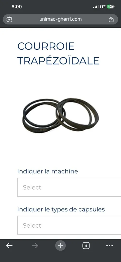 Pièces consommables pour capsoleuse