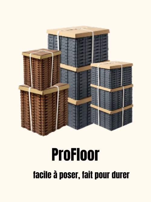 Revêtement de dalle de sol modulaire en plastique pur