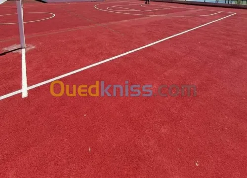 تغطيت الملاعب air de jeux piste d'athlétisme, terrain de sport matico, acrylique, gomme epdm