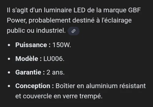 Led  Gbf power 150 w