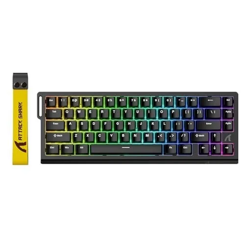CLAVIER GAMING ATTACK SHARK X68 BLACK MECANIQUE MAGNETIQUE