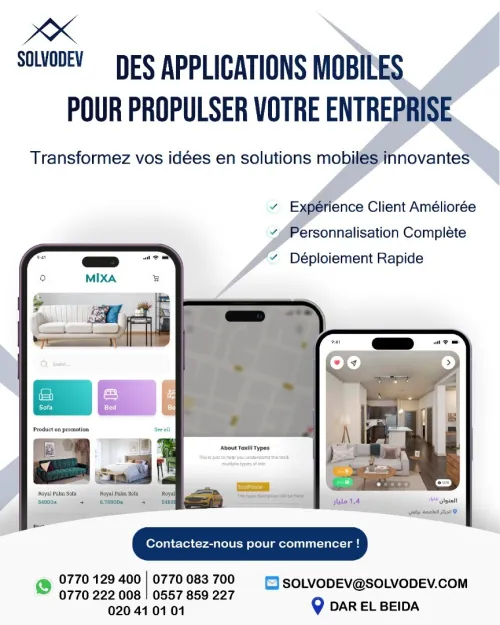 Développement Rapide et Fiable d'Applications Android / IOS en Algérie