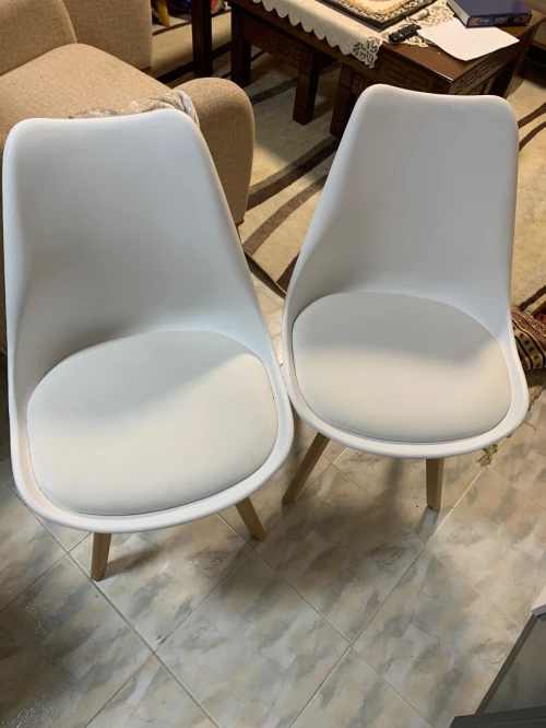 6 chaises scandinaves blanches