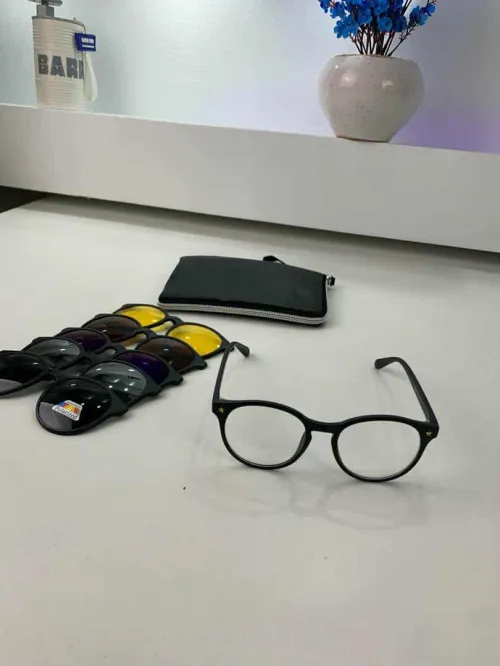 Lunette 6 En 1 2231A Optique / Soleil / Nuit - نظارات شمسية مغناطيسية