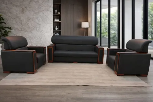 Ensemble fauteuil 1+1+3 de luxe pour votre bureau