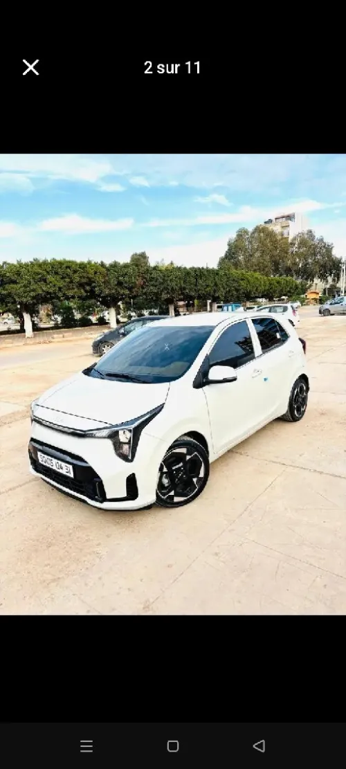 Kia Morning 2024 Prestige avec gente noir par 16