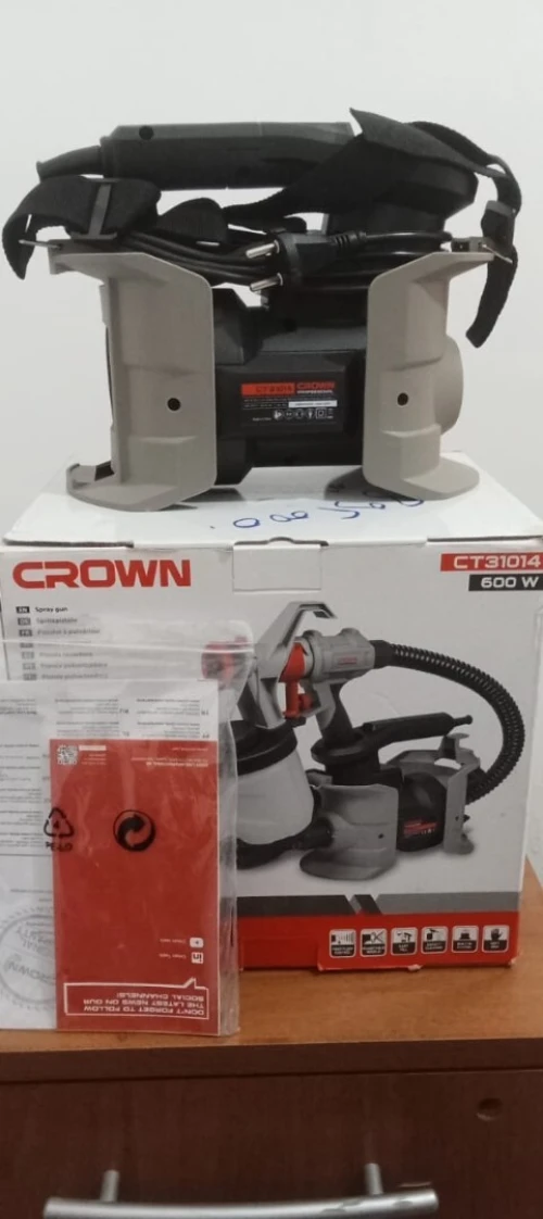 COMPRESSEUR POUR PISTOLET PEINTURE CROWN CT31014 600W