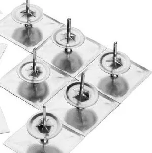 CROCHET AUTO-COLLANT+CLIPS DE FIXATION DE CALORIFUGE (500 PIECES AVEC RONDELLE)