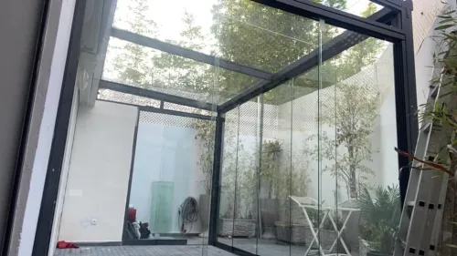 Cloison verre et aluminium 