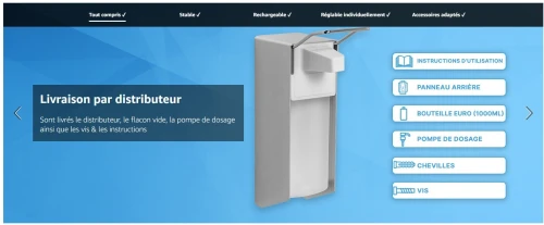 Distributeur de savon  à  à coude 1L