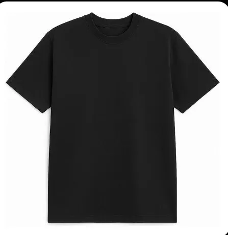 T-shirts noirs unis, neufs.
