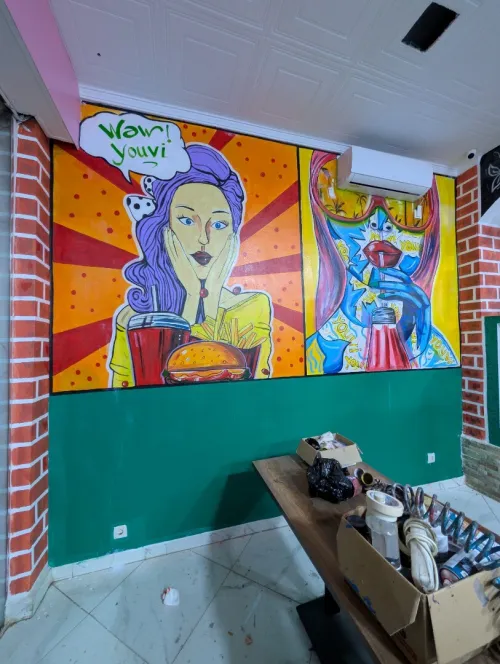 الرسم على الجدران dessin sur le mur